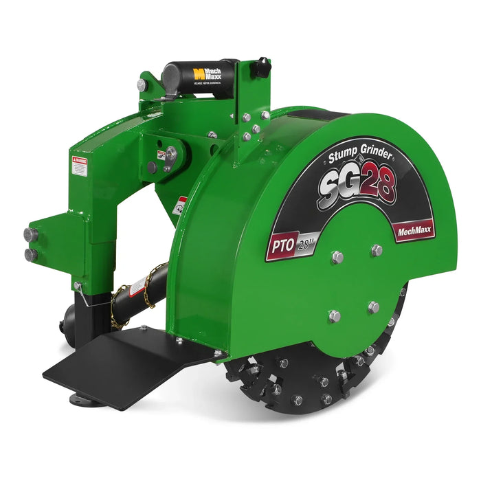 3-Point PTO Stump Grinder with 44 Carbide Teeth (PTO Shaft Included with Slip Clutch), for 35-80HP Tractor, SG28