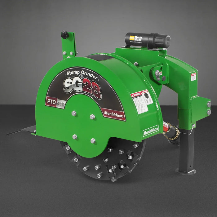 3-Point PTO Stump Grinder with 44 Carbide Teeth (PTO Shaft Included with Slip Clutch), for 35-80HP Tractor, SG28