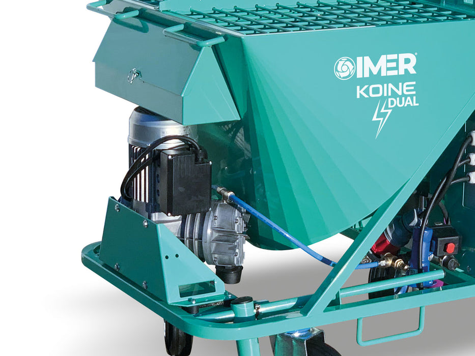 IMER Koine Dual High-Flow Continuous Mixer Pump – 9 HP, 208V 3-Phase / 240V – Optional Compressor