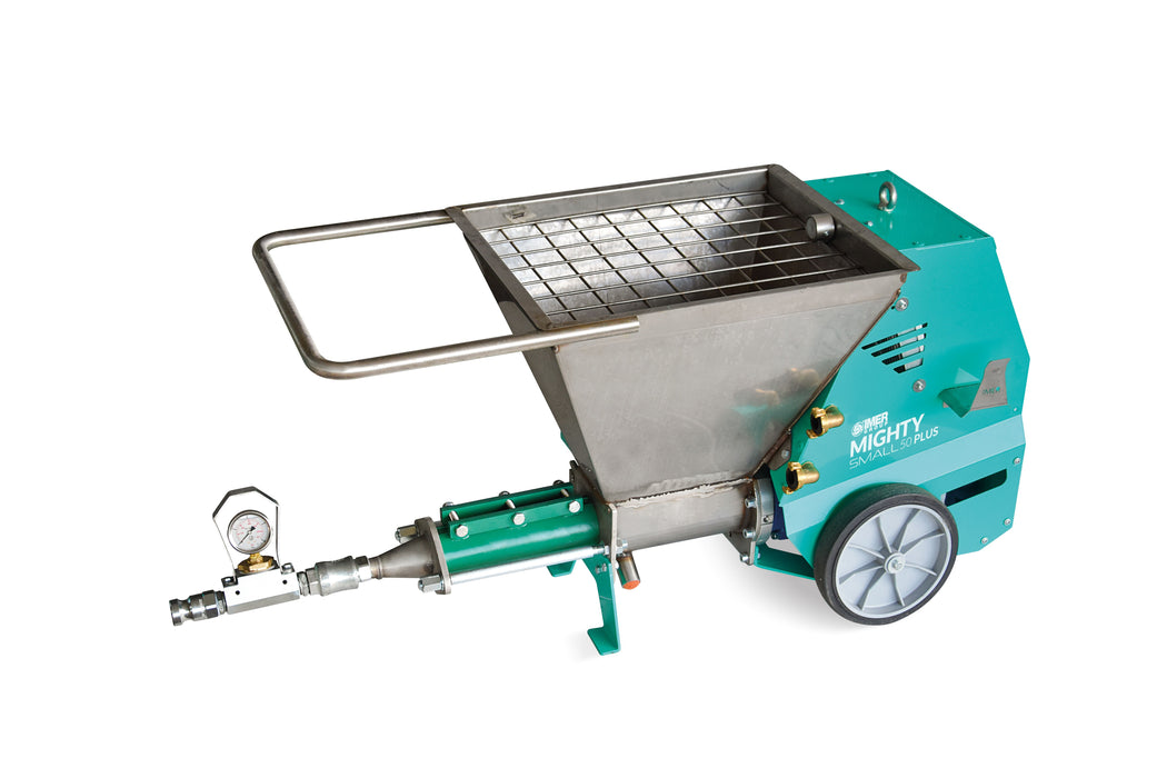 IMER Mighty Small 50 Portable Grout & Spray Pump – Side (PLUS – 240V 3 HP Single-Phase)