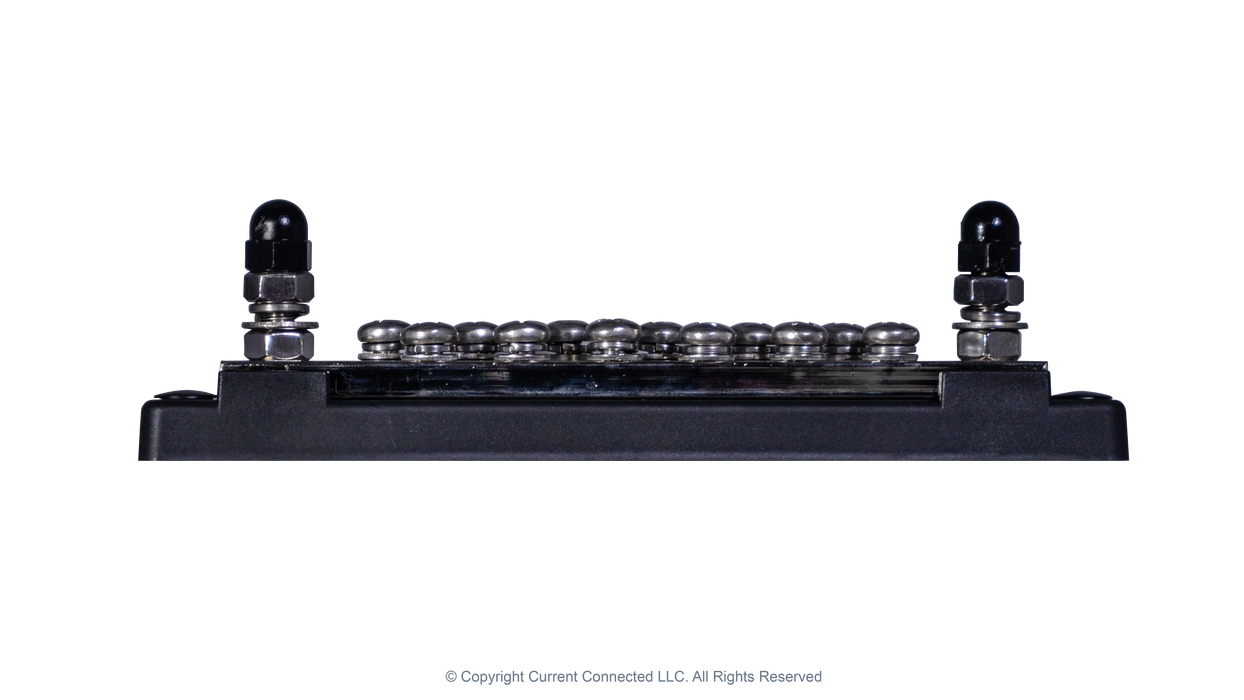 High quality photo of the Pytes 300A Busbars Front View without cover. Photographed by Current Connected