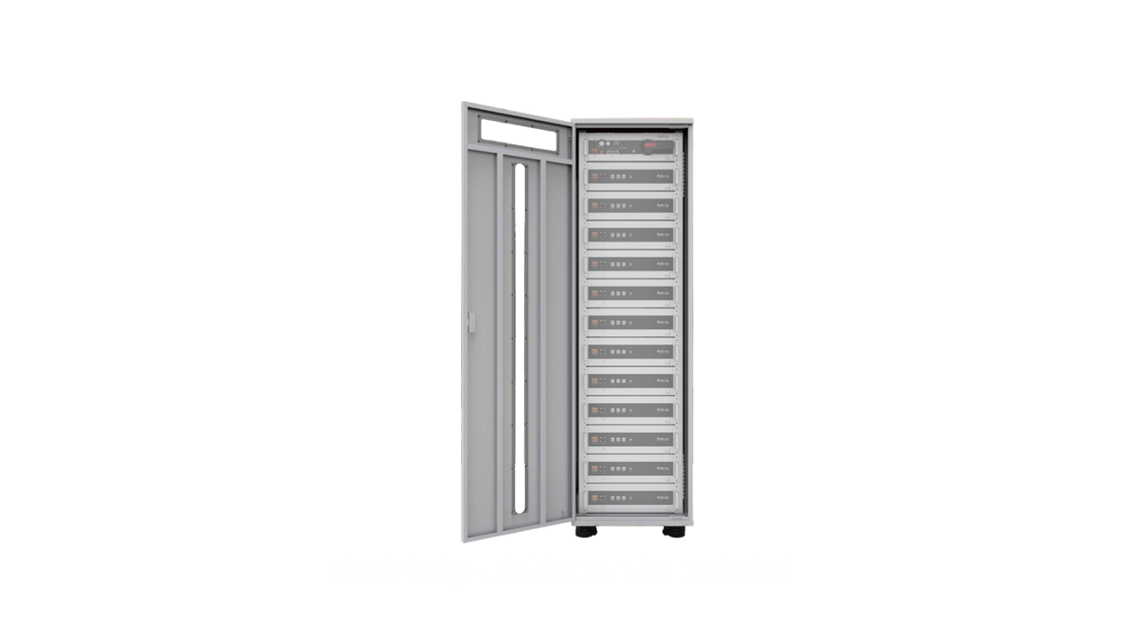Pytes HV48100 12S Battery Cabinet, 13-Slot Battery Rack for Pytes V5 Batteries and Master Control, IP20 for Indoor Racking - Urban Supply Inc