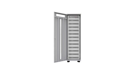 Pytes HV48100 12S Battery Cabinet, 13-Slot Battery Rack for Pytes V5 Batteries and Master Control, IP20 for Indoor Racking - Urban Supply Inc