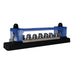 Pytes Busbar 300A with Cover 52VDC/300VAC - Pair - PYTES Energy 300A Bus Bar with Cover 52VDC/300VAC, shown at an angle with plastic cover over busbar connection points