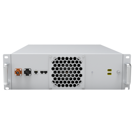 Pytes HV48100 SE High Voltage Battery Module - 51.2V 100Ah 5.12kWh - Front down angle view of Pytes | HV48100 SE BMU