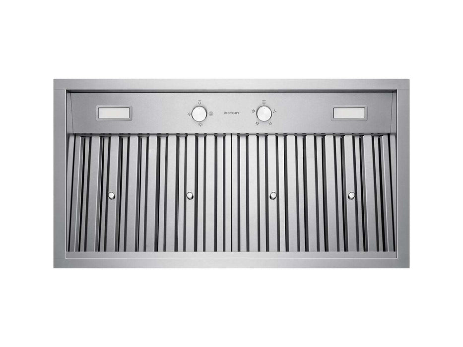 Victory Q2 30 inch insert bottom view with stainless baffle filters
