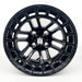 Empire Quest QGB 14x7 Gloss Black Wheel with X Comp Golf H/T Tire golf cart wheel and tire – view 3