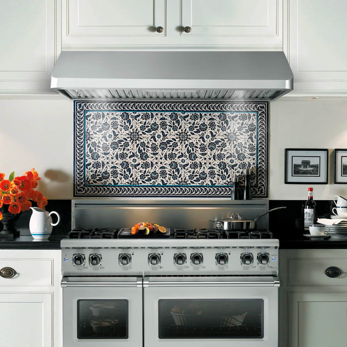 Cosmo 4-Piece Appliance Package - 48-Inch Gas Range, Under Cabinet Range Hood, Dishwasher and Refrigerator with Water Dispenser in Stainless Steel (COS-4PKG-713) Cosmo