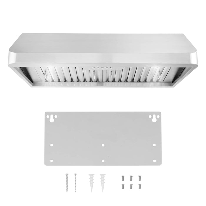Cosmo 4-Piece Appliance Package - 36-Inch Dual Fuel Range, Under Cabinet Range Hood, Dishwasher and Refrigerator in Stainless Steel (COS-4PKG-203) Cosmo