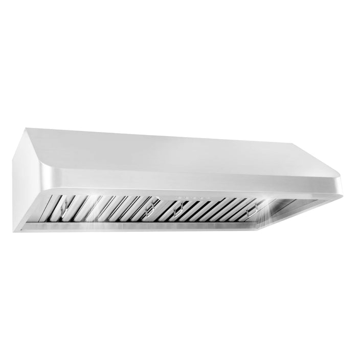 Cosmo 4-Piece Appliance Package - 36-Inch Dual Fuel Range, Under Cabinet Range Hood, Dishwasher, and Refrigerator in Stainless Steel (COS-4PKG-059) Cosmo