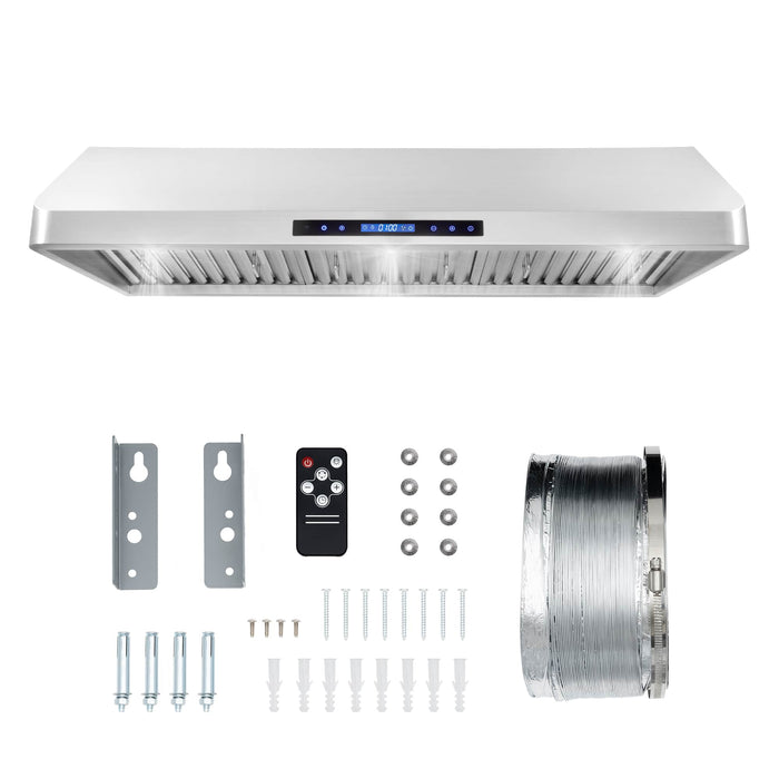 Cosmo 48-Inch Ducted Under Cabinet Range Hood in Stainless Steel (COS-QS48) Cosmo