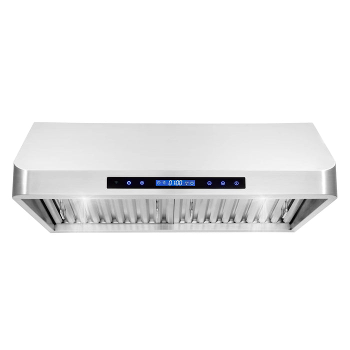 Cosmo 4 - Piece Appliance Package - 30-Inch Dual Fuel Range, Under Cabinet Range Hood Dishwasher and Refrigerator (COS-4PKG-014) Cosmo