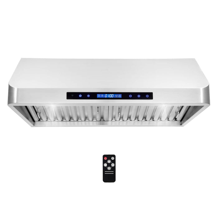 Cosmo 4 - Piece Appliance Package - 30-Inch Dual Fuel Range, Under Cabinet Range Hood Dishwasher and Refrigerator (COS-4PKG-014) Cosmo