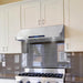 Cosmo 4 - Piece Appliance Package - 36-Inch 240V Dual Fuel Range 36-Inch Range Hood Dishwasher and Refrigerator (COS-4PKG-149) Cosmo