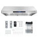Cosmo 36-Inch 500 CFM Ducted Under Cabinet Range Hood in Stainless Steel (COS-QS90) Cosmo
