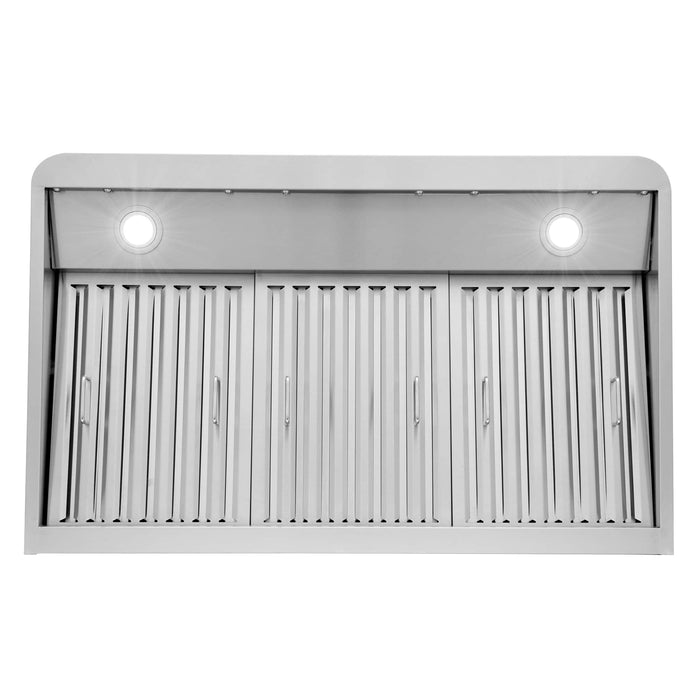Cosmo 4-Piece Appliance Package - 36-Inch Dual Fuel Range, Under Cabinet Range Hood, Dishwasher and Refrigerator in Stainless Steel (COS-4PKG-004) Cosmo