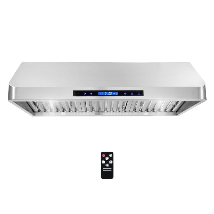 Cosmo 4 - Piece Appliance Package - 36-Inch 240V Dual Fuel Range 36-Inch Range Hood Dishwasher and Refrigerator (COS-4PKG-149) Cosmo