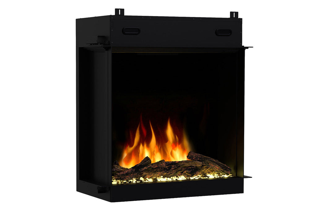 Left angle view of the Dimplex Ignite Quest 30 inch electric fireplace