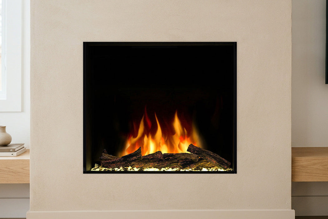 Dimplex Ignite Quest 30 inch built-in electric fireplace in a modern living room