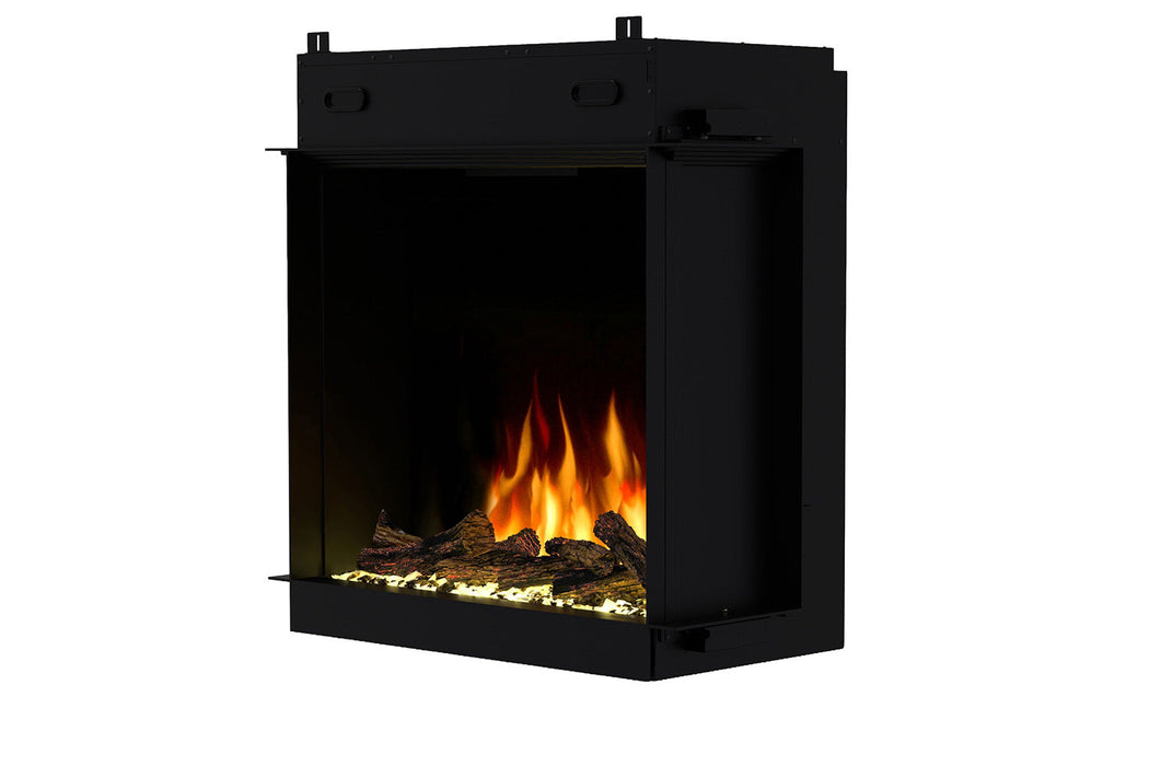 Right angle view of the Dimplex Ignite Quest 30 inch electric fireplace