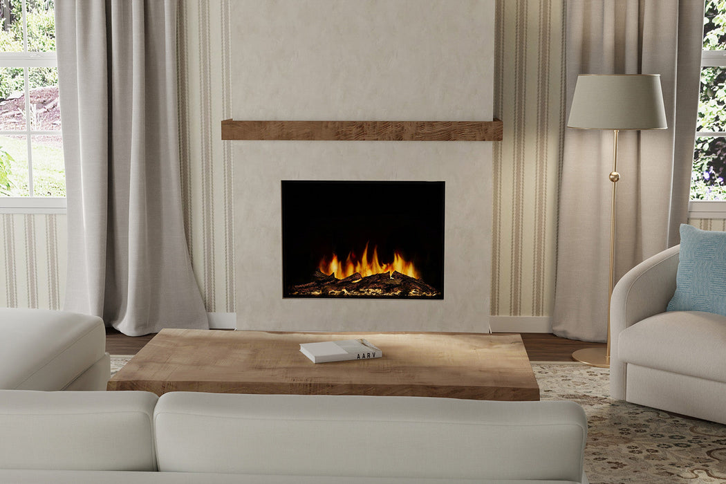 Dimplex Ignite Quest 36 electric fireplace installed in a styled feature wall