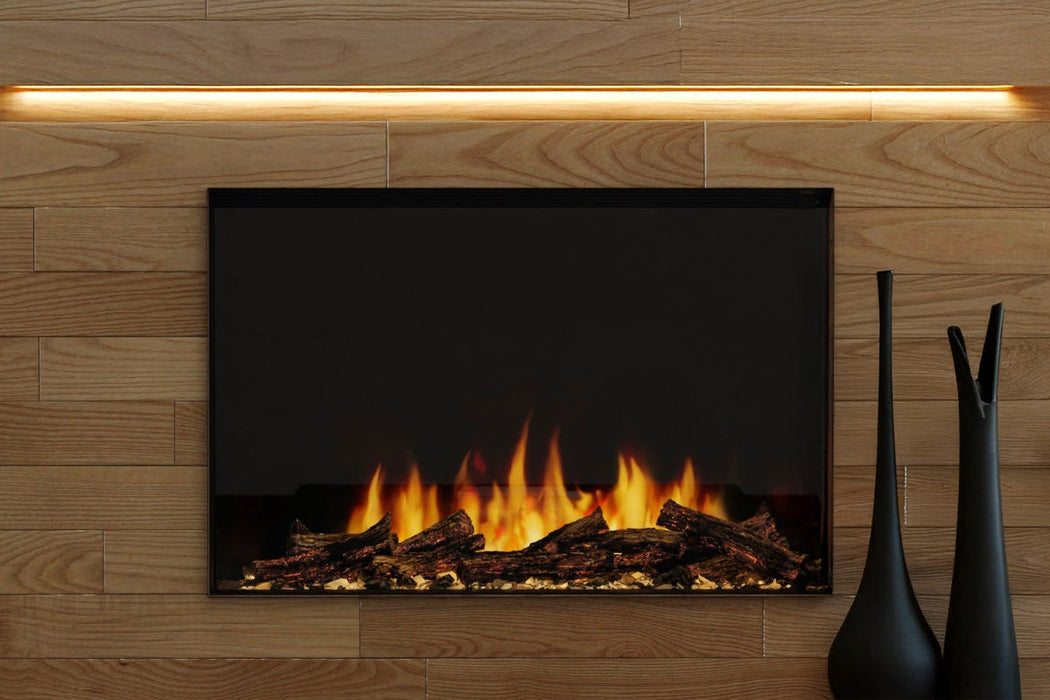 Dimplex Ignite Quest 42 inch built-in electric fireplace in a modern living room