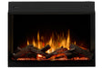 Dimplex Ignite Quest 48 inch built-in electric fireplace front view with flames