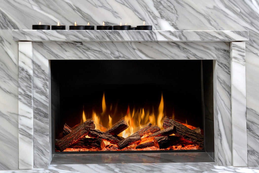 Dimplex Ignite Quest 48 inch built-in electric fireplace as a living room centerpiece