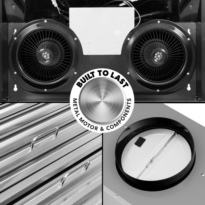 Cosmo 36-Inch 500 CFM Under Cabinet Range in Stainless Steel (COS-QB90) Cosmo