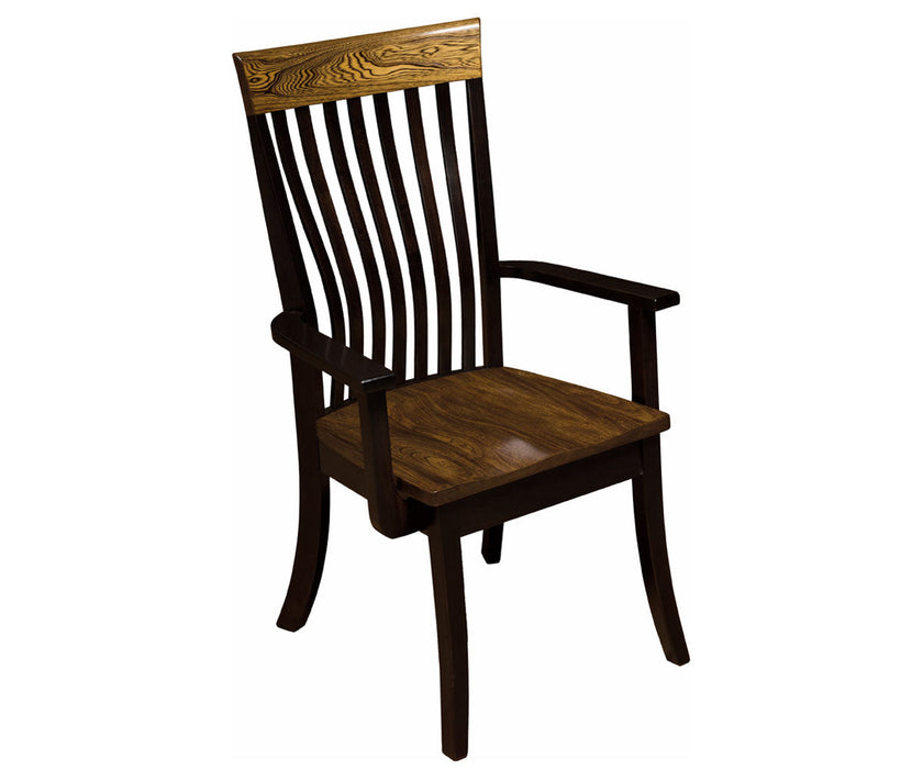 Quick Ship - Christy Arm Chair - Elm / B. Maple