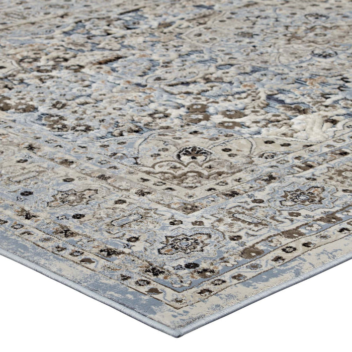 Modway Elqenna Ornate Vintage Floral Turkish Area Rug - Close-Up