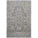 Modway Elqenna Ornate Vintage Floral Turkish Area Rug in Blue