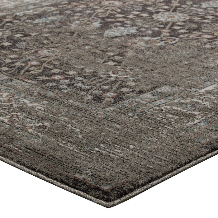 Modway Berit Distressed Vintage Floral Lattice Area Rug - Detail View 3