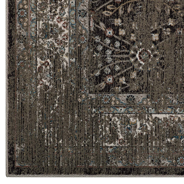 Modway Berit Distressed Vintage Floral Lattice Area Rug - Product Image 12