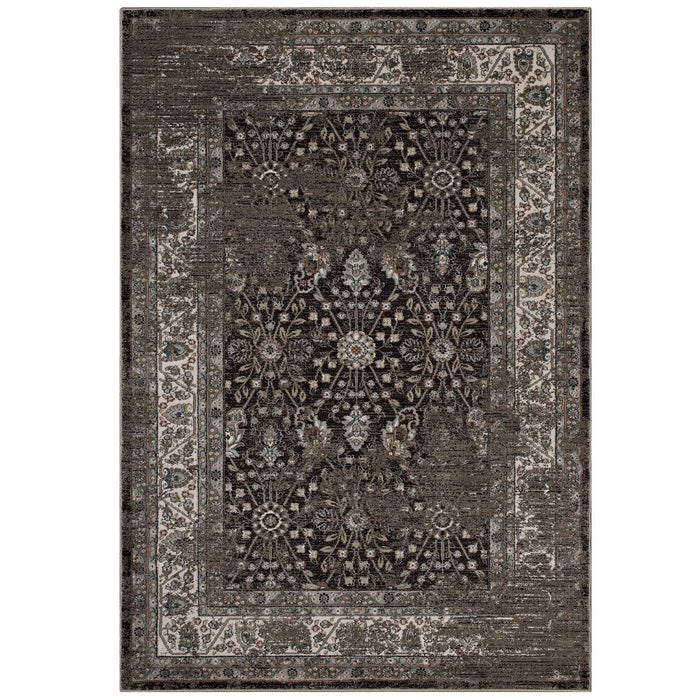 Modway Berit Distressed Vintage Floral Lattice Area Rug - Product Image 10