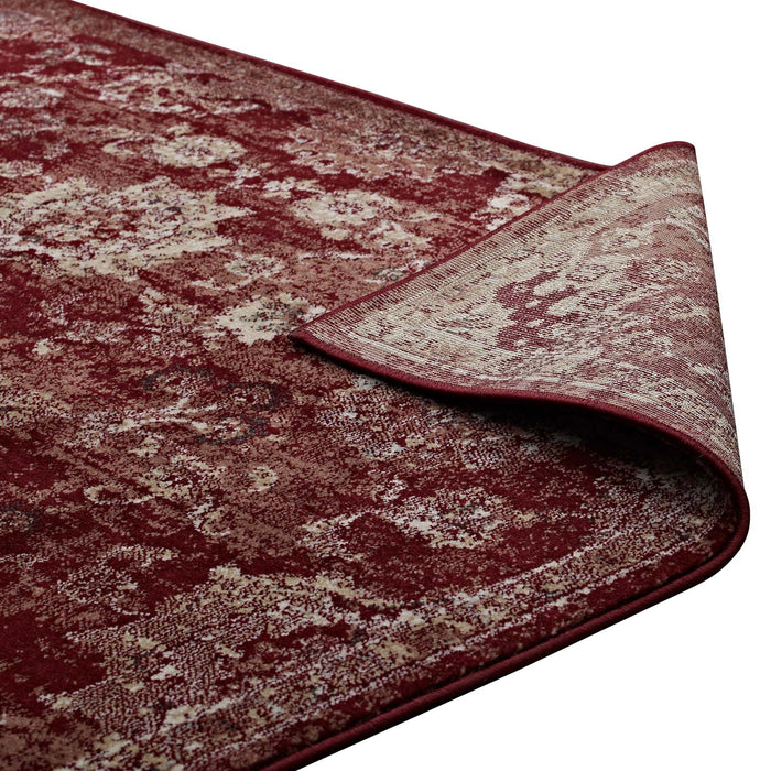 Cynara Distressed Floral Vintage Medallion Area Rug