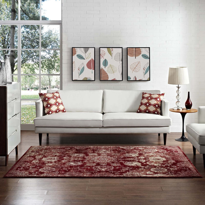 Modway Cynara Distressed Floral Vintage Medallion Area Rug - View 10