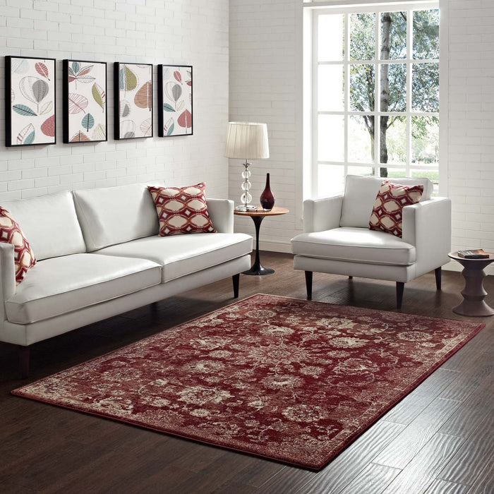 Modway Cynara Distressed Floral Vintage Medallion Area Rug - View 9
