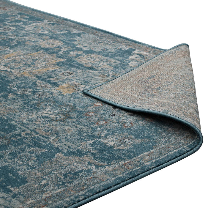 Modway Cynara Distressed Floral Vintage Medallion Area Rug - Installation View