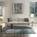 Modway Cynara Distressed Floral Vintage Medallion Area Rug in Red - Detail View