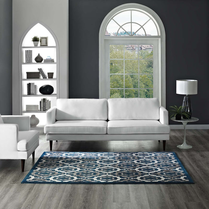Modway Kalinda Rustic Vintage Moroccan Trellis Area Rug - Dimensions