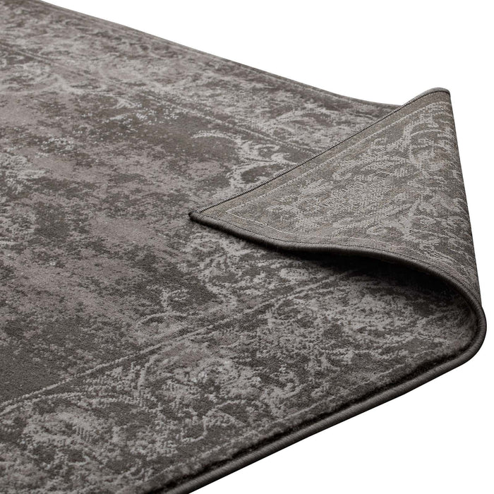 Modway Gamela Rustic Vintage Ornate Floral Medallion Area Rug - Lifestyle View