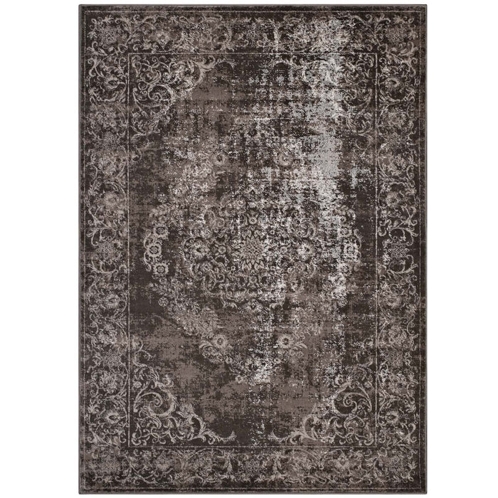 Modway Gamela Rustic Vintage Ornate Floral Medallion Area Rug - View 9