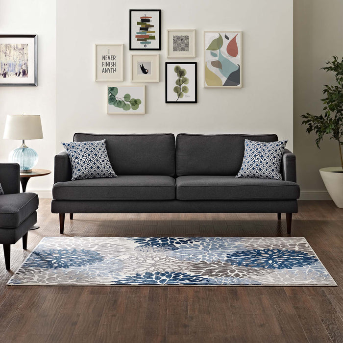 Modway Calithea Vintage Classic Abstract Floral Area Rug - Detail View 3