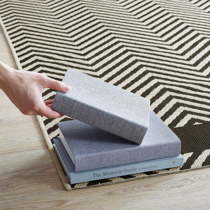 Optica Chevron With End Borders Indoor and Outdoor Area Rug