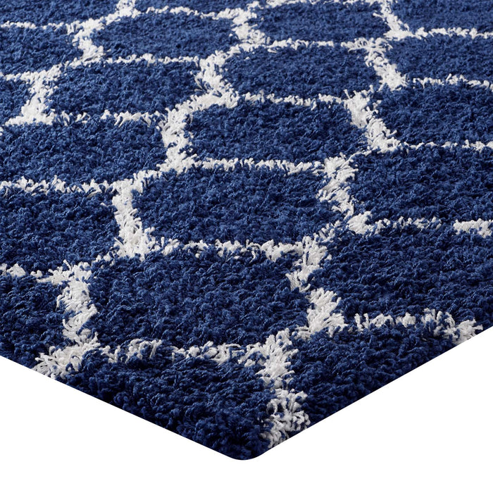 Solvea Moroccan Trellis Shag Area Rug - in lifestyle setting