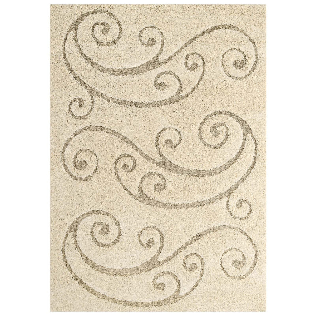Modway Jubilant Sprout Scrolling Vine Shag Area Rug — Urban Supply ...