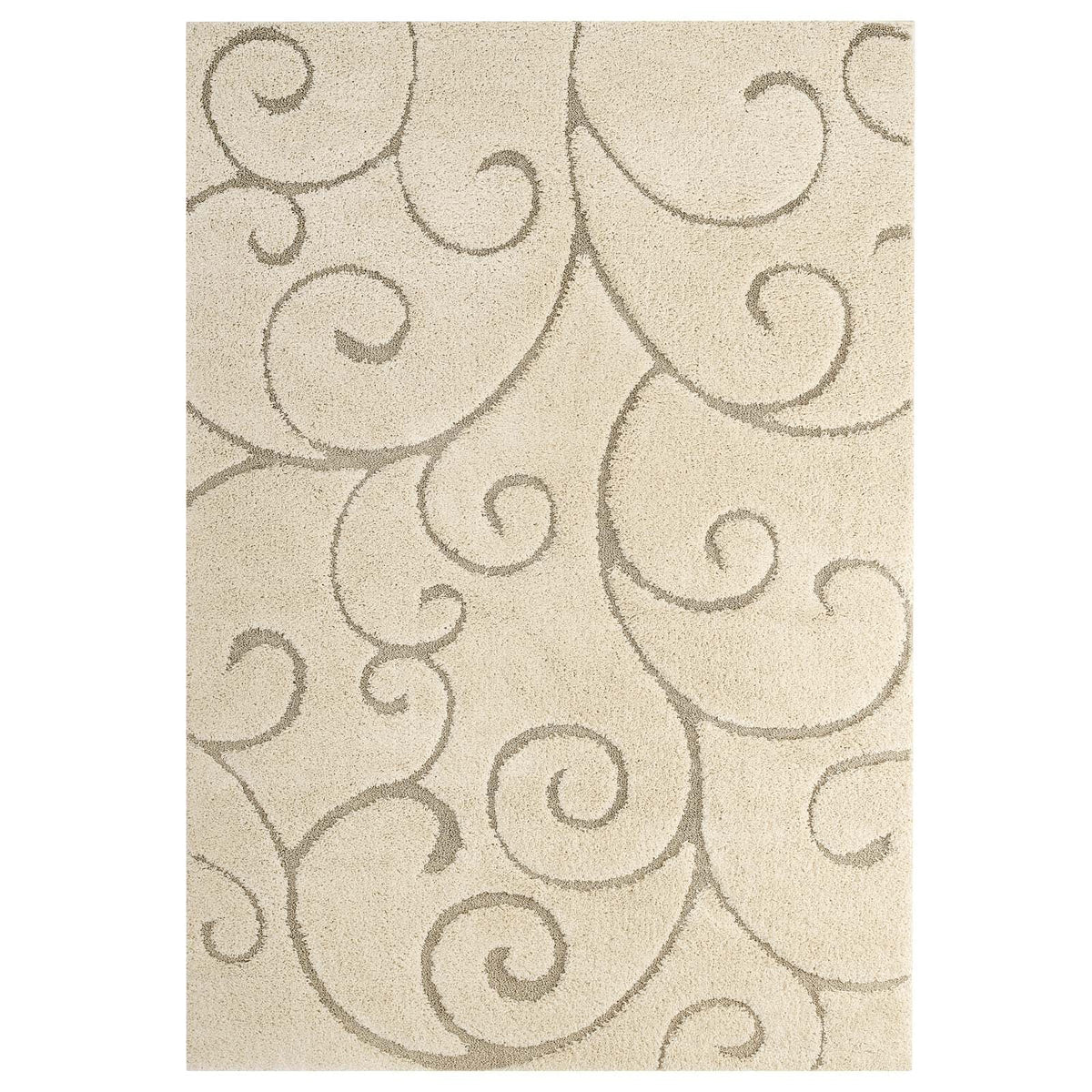 Jubilant Burgeon Scrolling Vine Shag Area Rug | Urban Supply — Urban ...