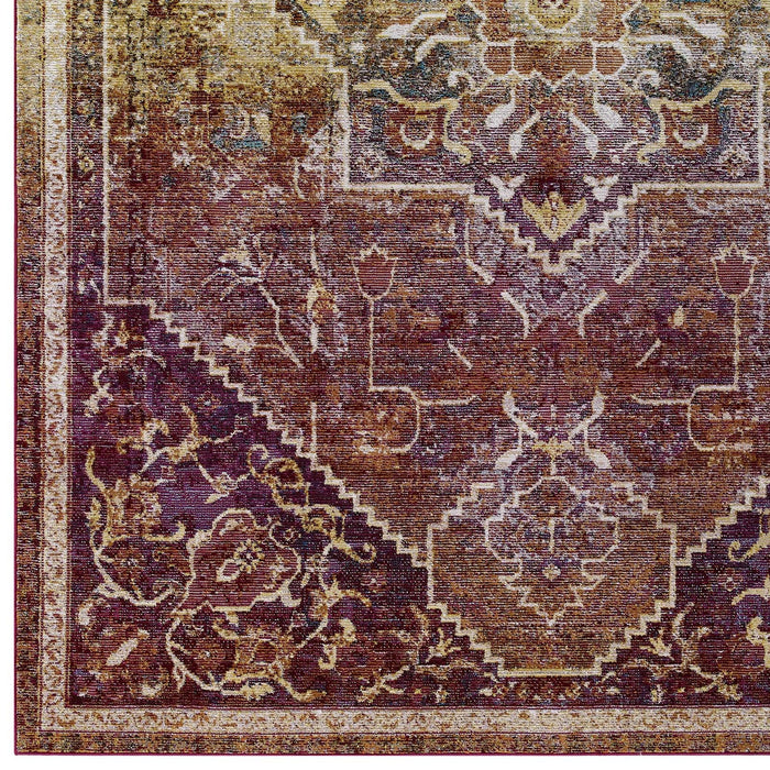 Modway Success Kaede Transitional Distressed Vintage Floral Vintage Medallion Area Rug - View 12