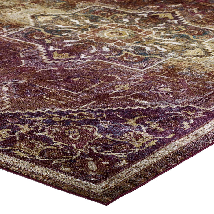 Modway Success Kaede Transitional Distressed Vintage Floral Vintage Medallion Area Rug - View 13